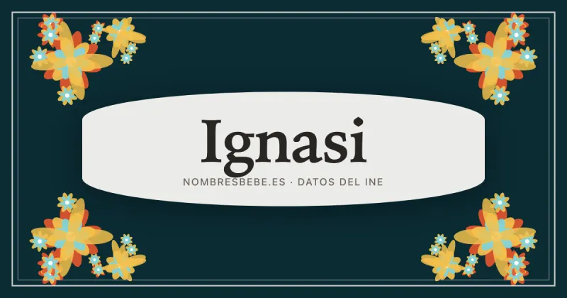 Ignasi, en una estampa ornamental de nombresbebe.es
