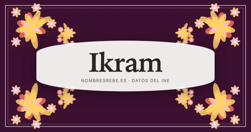 Ikram, en una estampa ornamental de nombresbebe.es