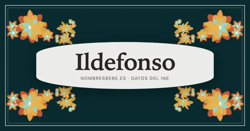 Ildefonso, en una estampa ornamental de nombresbebe.es