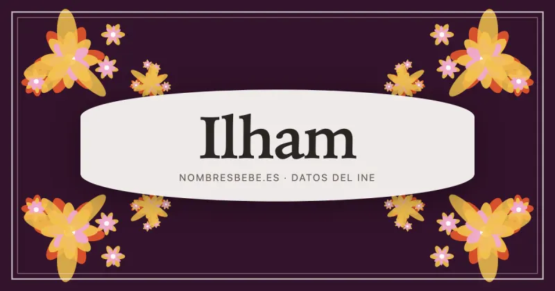 Ilham, en una estampa ornamental de nombresbebe.es