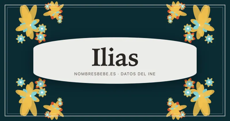 Ilias, en una estampa ornamental de nombresbebe.es