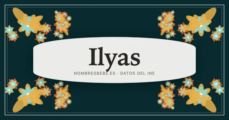 Ilyas, en una estampa ornamental de nombresbebe.es