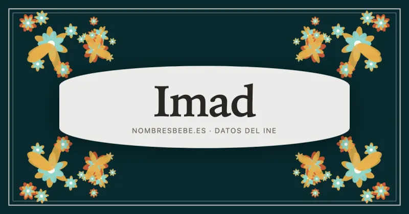 Imad, en una estampa ornamental de nombresbebe.es