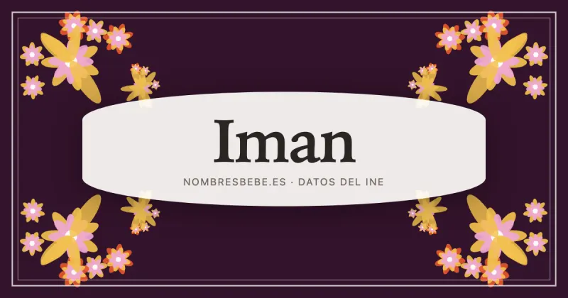 Iman, en una estampa ornamental de nombresbebe.es