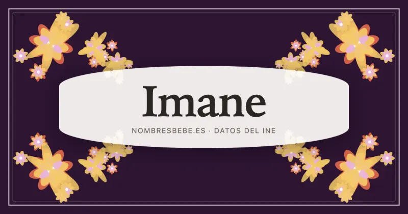 Imane, en una estampa ornamental de nombresbebe.es