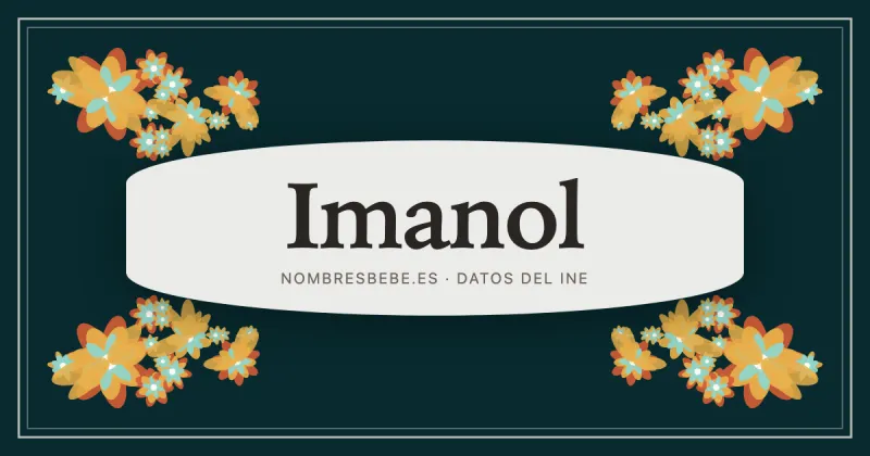 Imanol, en una estampa ornamental de nombresbebe.es