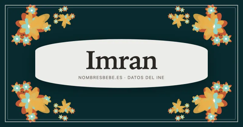 Imran, en una estampa ornamental de nombresbebe.es
