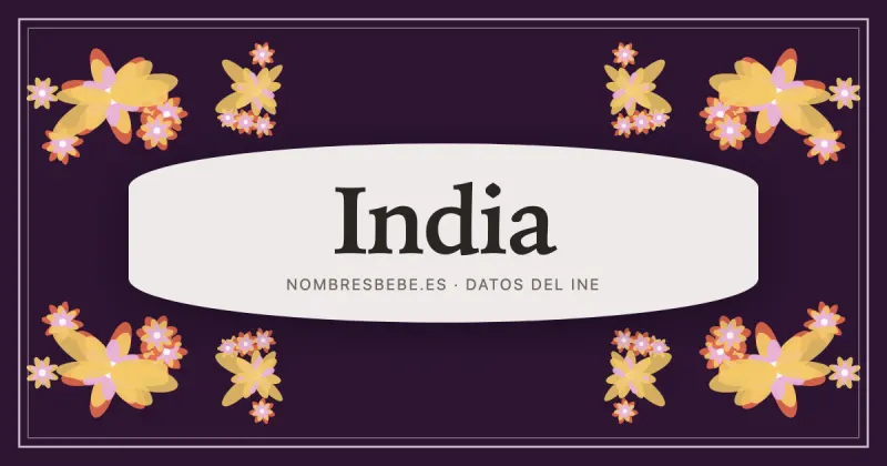 India, en una estampa ornamental de nombresbebe.es
