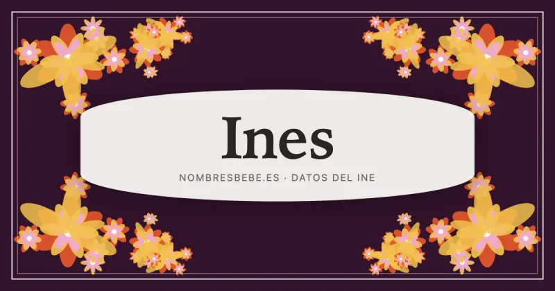 Ines, en una estampa ornamental de nombresbebe.es