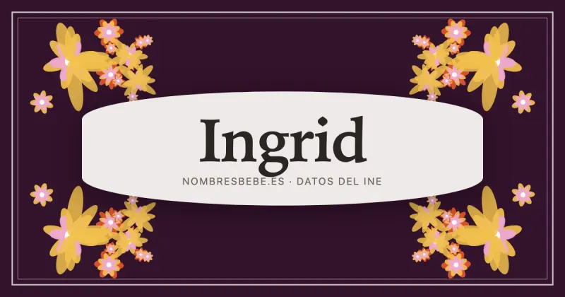 Ingrid, en una estampa ornamental de nombresbebe.es