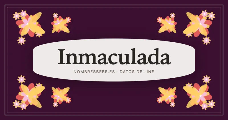 Inmaculada, en una estampa ornamental de nombresbebe.es