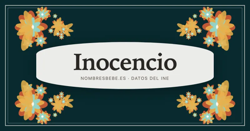 Inocencio, en una estampa ornamental de nombresbebe.es