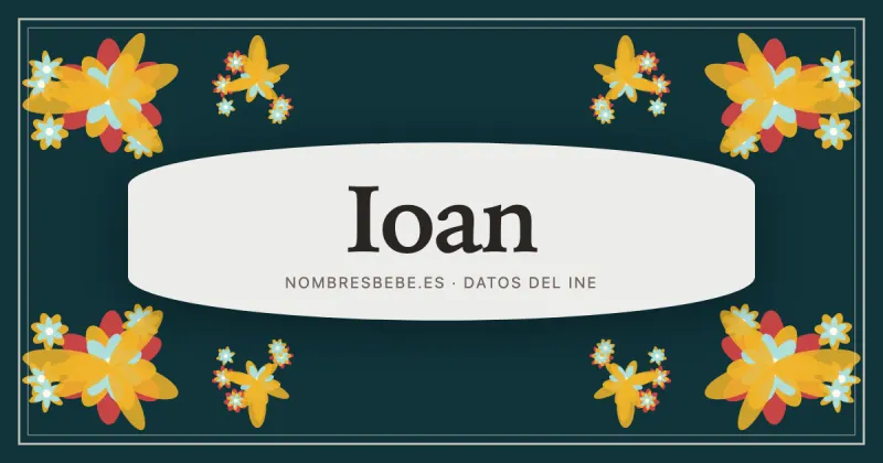 Ioan, en una estampa ornamental de nombresbebe.es