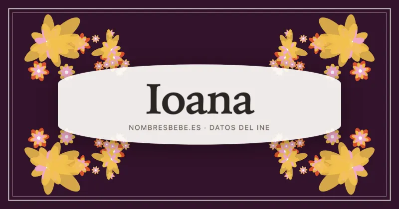 Ioana, en una estampa ornamental de nombresbebe.es