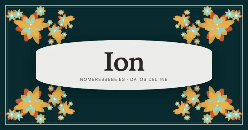 Ion, en una estampa ornamental de nombresbebe.es