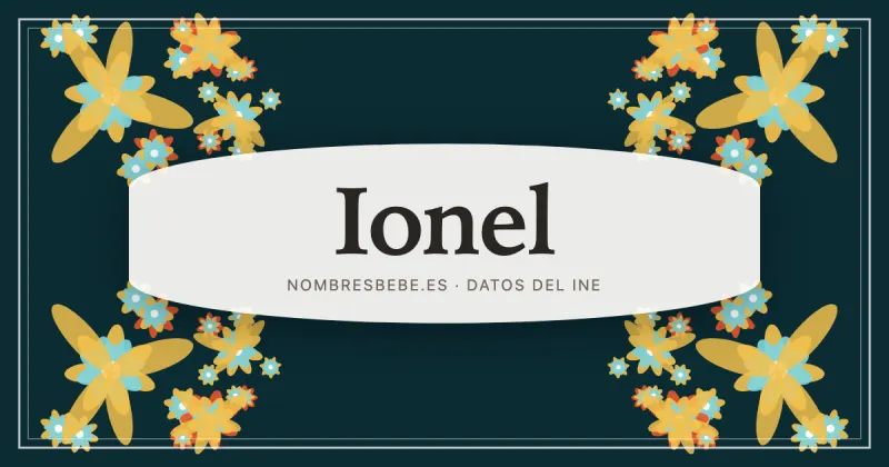 Ionel, en una estampa ornamental de nombresbebe.es