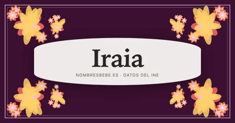 Iraia, en una estampa ornamental de nombresbebe.es