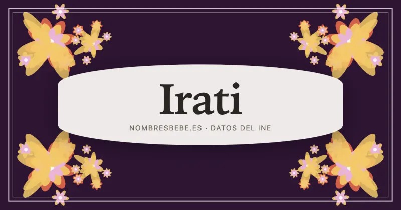 Irati, en una estampa ornamental de nombresbebe.es