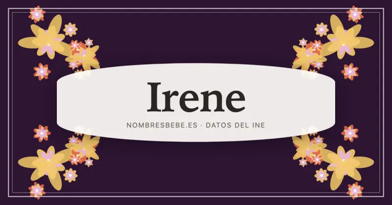 Irene, en una estampa ornamental de nombresbebe.es