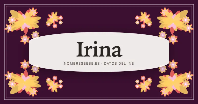 Irina, en una estampa ornamental de nombresbebe.es