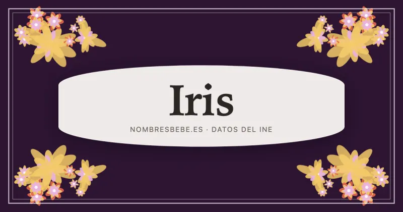 Iris, en una estampa ornamental de nombresbebe.es
