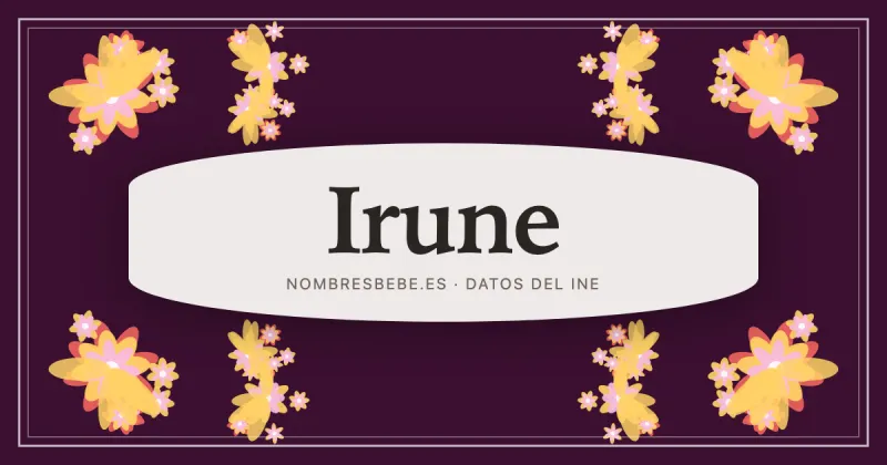 Irune, en una estampa ornamental de nombresbebe.es