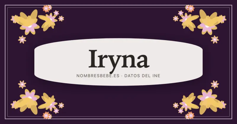Iryna, en una estampa ornamental de nombresbebe.es