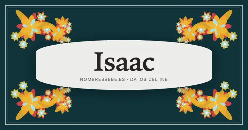 Isaac, en una estampa ornamental de nombresbebe.es
