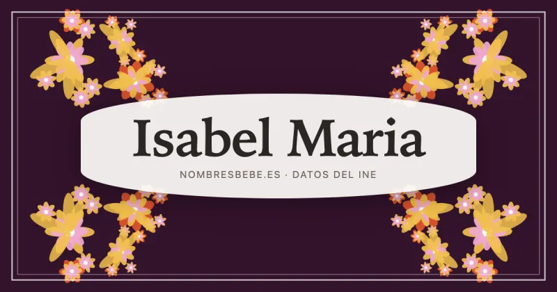 Isabel Maria, en una estampa ornamental de nombresbebe.es