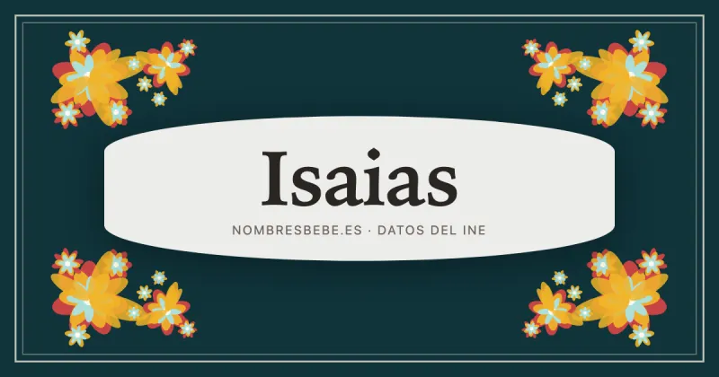 Isaias, en una estampa ornamental de nombresbebe.es