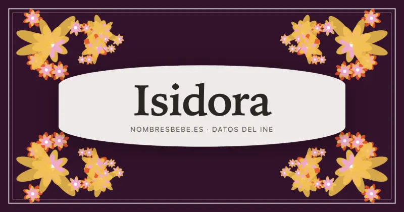 Isidora, en una estampa ornamental de nombresbebe.es