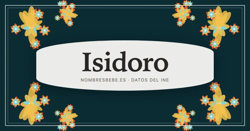 Isidoro, en una estampa ornamental de nombresbebe.es