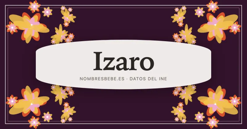 Izaro, en una estampa ornamental de nombresbebe.es