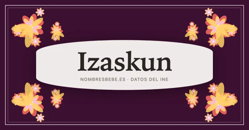 Izaskun, en una estampa ornamental de nombresbebe.es