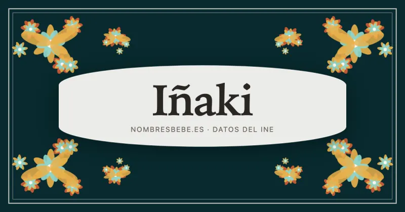 Iñaki, en una estampa ornamental de nombresbebe.es