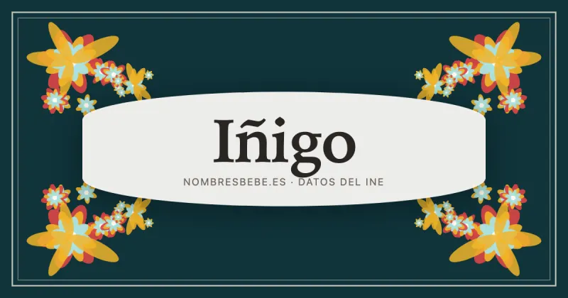 Iñigo, en una estampa ornamental de nombresbebe.es