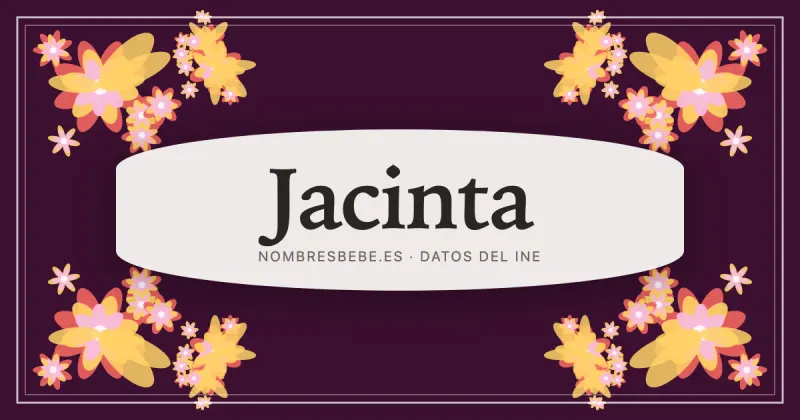 Jacinta, en una estampa ornamental de nombresbebe.es