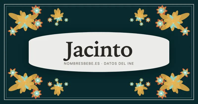 Jacinto, en una estampa ornamental de nombresbebe.es