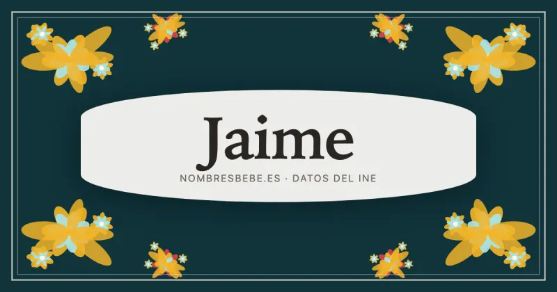 Jaime, en una estampa ornamental de nombresbebe.es
