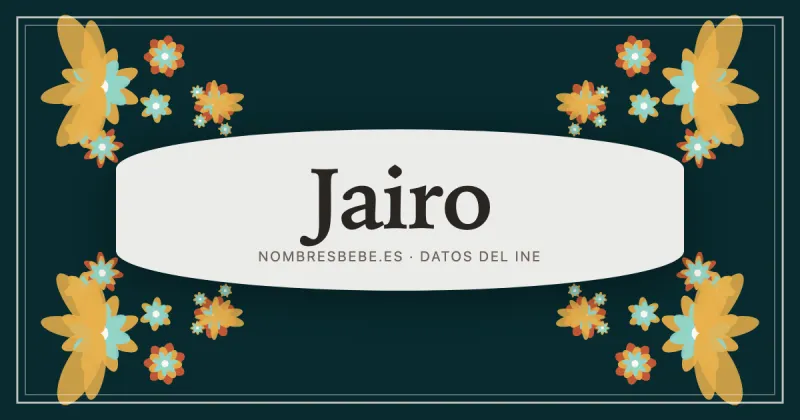 Jairo, en una estampa ornamental de nombresbebe.es