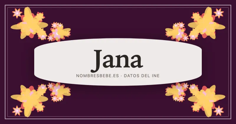 Jana, en una estampa ornamental de nombresbebe.es