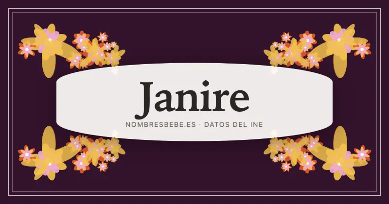 Janire, en una estampa ornamental de nombresbebe.es