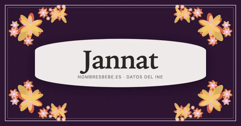 Jannat, en una estampa ornamental de nombresbebe.es