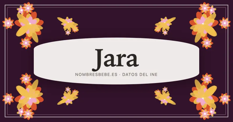 Jara, en una estampa ornamental de nombresbebe.es
