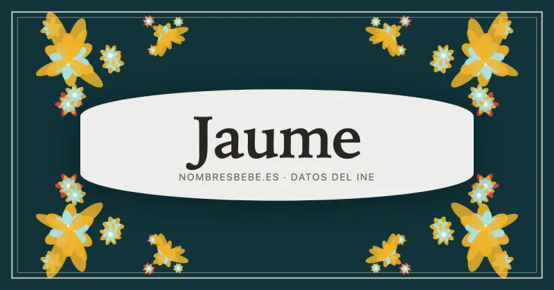Jaume, en una estampa ornamental de nombresbebe.es