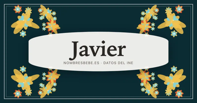 Javier, en una estampa ornamental de nombresbebe.es