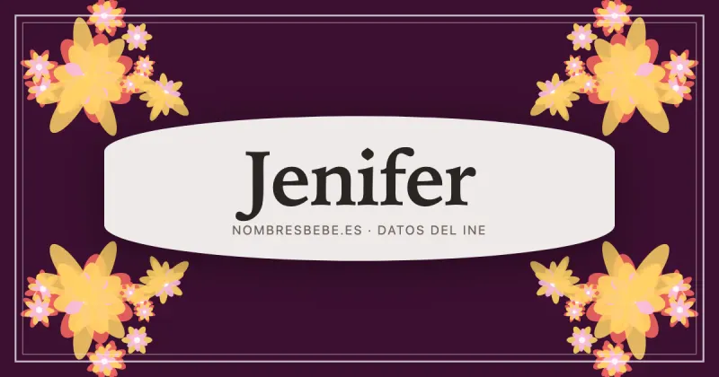 Jenifer, en una estampa ornamental de nombresbebe.es