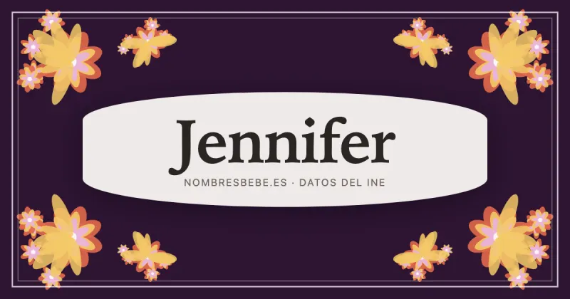 Jennifer, en una estampa ornamental de nombresbebe.es