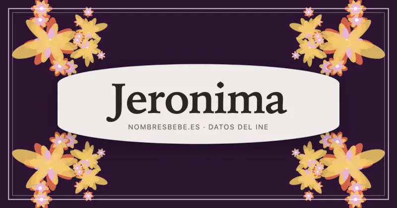 Jeronima, en una estampa ornamental de nombresbebe.es