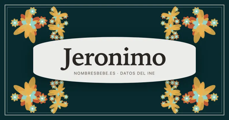 Jeronimo, en una estampa ornamental de nombresbebe.es